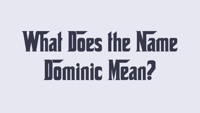 Meaning and significance of the name Dominic