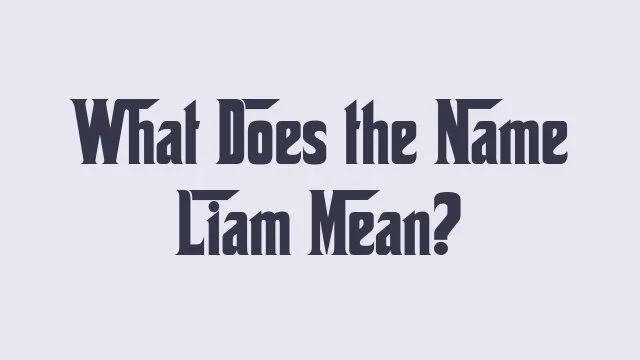 Meaning and significance of the name Liam in various cultures