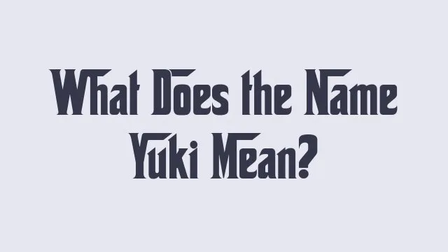 Yuki is a popular name, meaning snow in Japanese, often associated with purity and beauty.